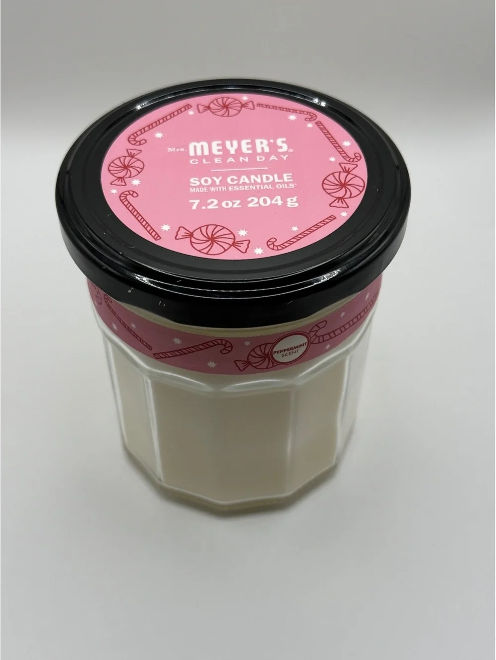 Mrs Meyer’s Clean Day Christmas Winter Holiday Peppermint Scent Soy Candle
